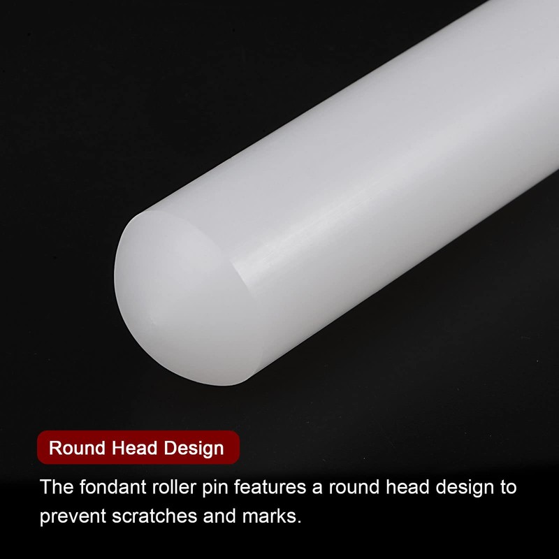 sourcing map 3pcs Fondant Rolling Pin PP 33cm x 3.5cm