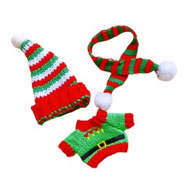 17 cm(6.7 inch) Doll Clothes Set, Multiple Outfits Including Barista Uniform, Christmas Outfit and Casual Wear (Christmas,Green)