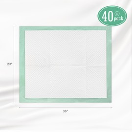 Disposable Underpads with Adhesive Tapes 23'' X 36'' Chucks Pads Heavy Absorbency Incontinence Pads, Waterproof Pee Pads, Thicker Chux Pads for Unisex Adult, Kids and Pet (40 Count)