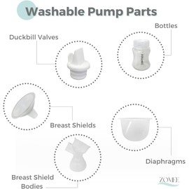 Zomee Flex Breast Nipple Shield Latch Assistance Inverted or Flat- Comfortable & Soft for Easy Pumping Use for Z1 Z2 Breast Pump (Multiple 2 Pack Sizes) (17mm)