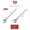 Forbidden Body Jewelry 18-20g Surgical Steel 2mm Press Fit CZ