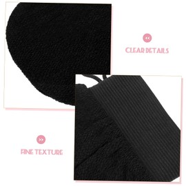 IWOWHERO Exfoliating Bath Scrub Gloves for Gentle Dead Skin Removal Soft Viscose Body Scrubber with Elastic Band for Men Women for Shower Spa Use Black