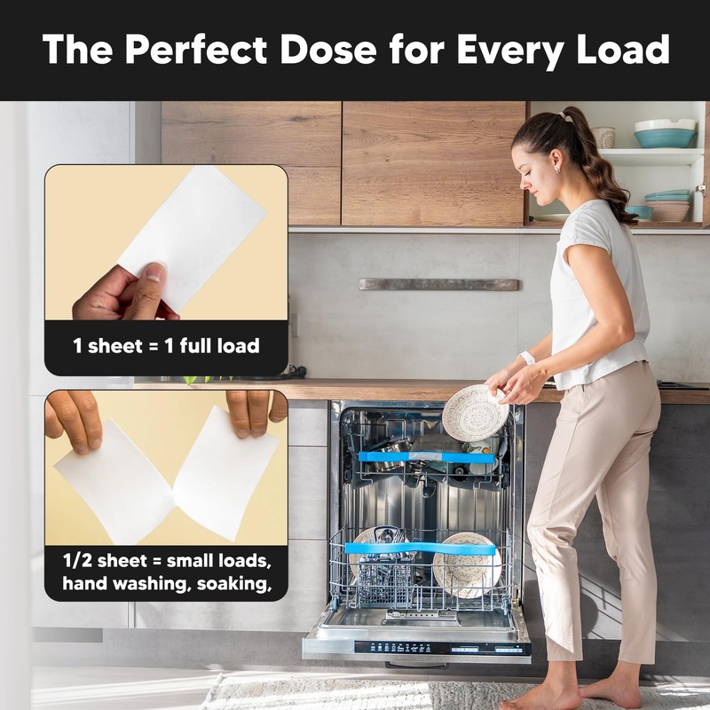 Lucent Globe Dishwasher Dishwashing Detergent Sheets, Dish Soap & Dishwashing