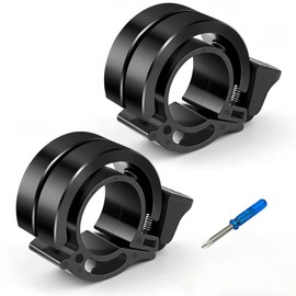 QIUSUIG Pack of 2 Bicycle Bell, Mini Aluminium Alloy Bell, Bicycle, 22 mm Universal with Double Ring Design for Mountain Bike, Road Bike, Children's Bicycle & City Bike - Robust (Black)