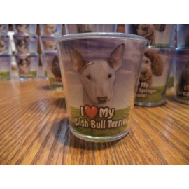 I LOVE MY ENGLISH BULL TERRIER  - SHOT GLASS -