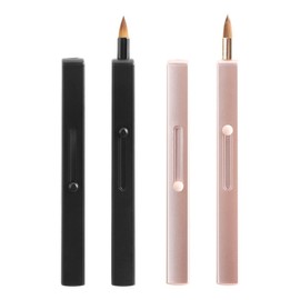 Mongnyu 1+1 One Touch Lip Brush Pink Silver Black Neat Touch Makeup Light Brush, 1 Piece, 1+1 (Pink+Black) / 몽뉴 1+1원터치 립 브러쉬 핑크 실버 블랙 깔끔한 터치 메이크업 가벼운브러쉬, 1개, 1+1(핑크+블랙)