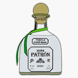 Patron Sticker Outdoor Rated Vinyl Sticker Decal for Windows, Bumpers, Laptops or Crafts 5"