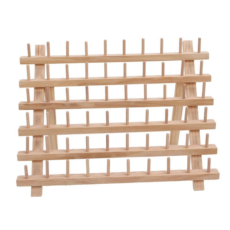 60 Spools Wooden Thread Rack DIY Easy Storage Safe Eco