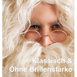 TK Gruppe Timo Klingler 5 x Santa Glasses Santa Claus Glasses Round for Santa Claus Costume Fancy Dress