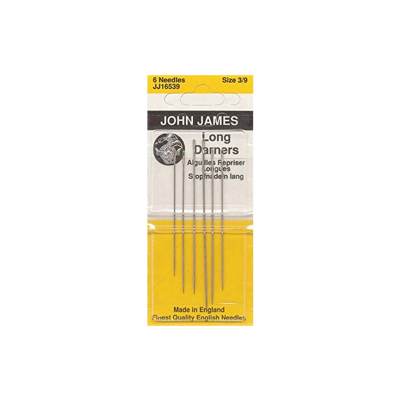 Colonial Needle 6 Count John James Long Darners Assorted Needles,