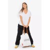 Peace Love World Inspirational Folding Tote Bag - Choose Style