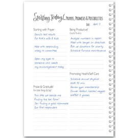 Starting Today Christian Planner with prayers, promises, and possibilities for creating a more meaningful life - Spiral Bound 5x7.5 60 double sided pages