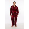 XMASCOMING Women's & Men's Hooded Fleece Onesies One-Piece Pajamas, Red