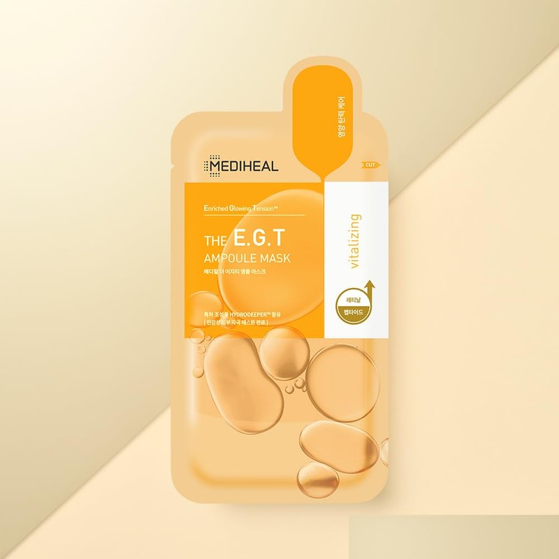 MEDIHEAL Ampoule Mask (10P) Hydration, Shine, Exfoliating Care, Chapped Dry