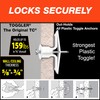 TOGGLER Toggle TC Commercial Drywall Anchor with Screws, Polypropylene, Made