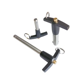 Stainless Steel T-Handle Ball Lock pin, with Lanyard Quick Release pin, Multimedia Audio Quick Latch Home Appliance Accessories (Dia:1/4in (6mm)-2Pcs, Clamping Length:3-1/2in(89mm))