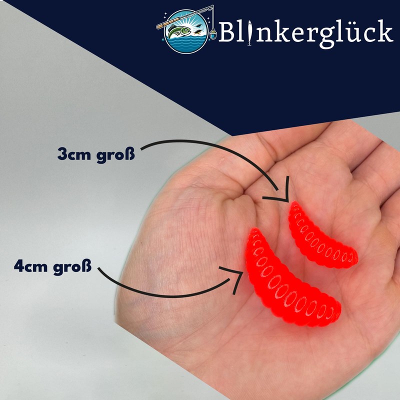 Blinkerglück Art Maggots - 12 x 3cm Soft Maggots with