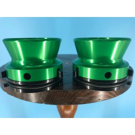 Burlington Recording Pro Green 1/4"NAB Hub Adapters with Aluminum Trumpets(PAIR)