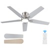 POCHFAN 52 Inch Ceiling Fans with Lights and Remote, Brushed