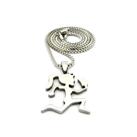 GWOOD Juggalette Pendant Necklace with 18 Inch Box Link Chain