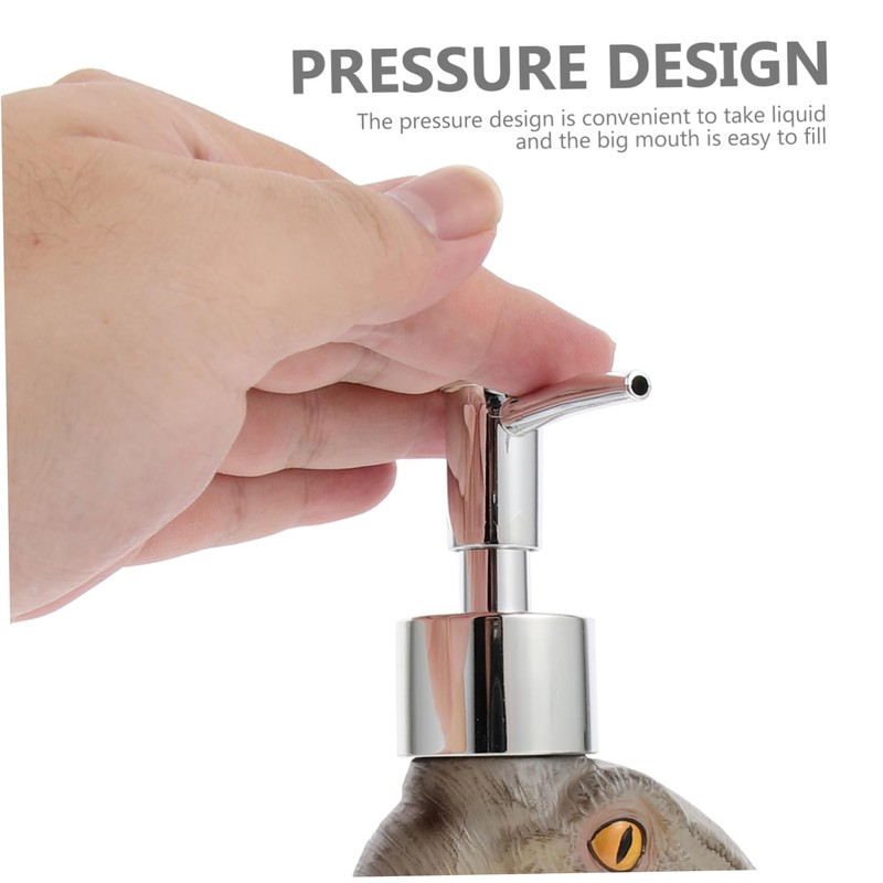 WOONEKY Break Dinosaur Design Pump Bottle 560ml Liquid Soap Dispenser