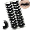IFSOWDRA Mink Lashes Fluffy Wispy Cat Eye Dramatic 3D Lashes