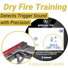 Design-Pie Shot Timer for Shooting - Upgraded Shot Timer for Training & Dry Fire Practice, Shooting Timer with New-gen Sensor and Loud Buzzer, Ideal for IPSC, IDPA, USPSA (Black)