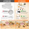 8 Pcs Clear Acrylic Buffet Risers with Mini Sign and