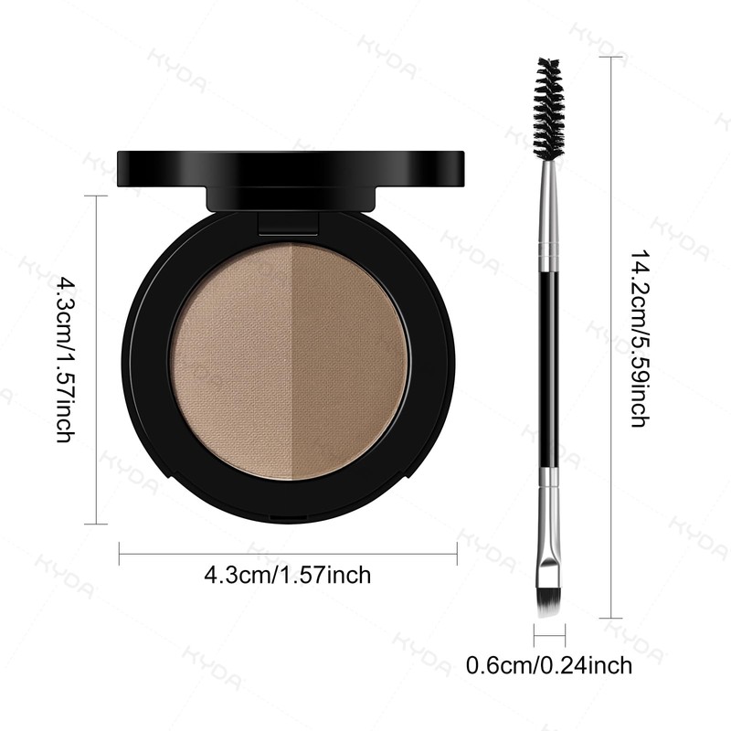 KYDA 2 Colors Eyebrow Powder Duo, Eyebrow Palette Makeup for