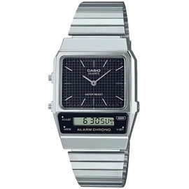 Casio AQ-800 Series Standard Wristwatch, silver / black, Bracelet Type