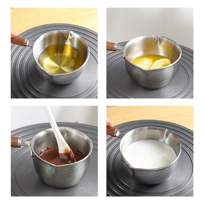 Mini Butter Warmer Pot Multifunctional Fast Heating Oil Stainless Steel