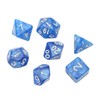 35Pcs Plastic Dice Kit Pearl Pattern White Numbers Polyhedral Dices
