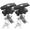 2 Pieces T Handle Lock Kit Rear Fixing Tool Box