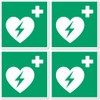 Automated External Defibrillator (AED), Rescue Sign: E010 - DIN EN