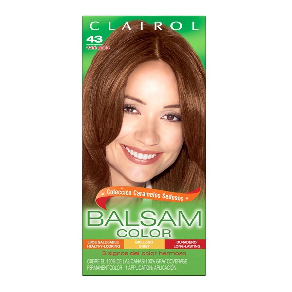 Clairol Balsam Hair Coloring Tools, 043 Medium Golden Brown, 1 Count