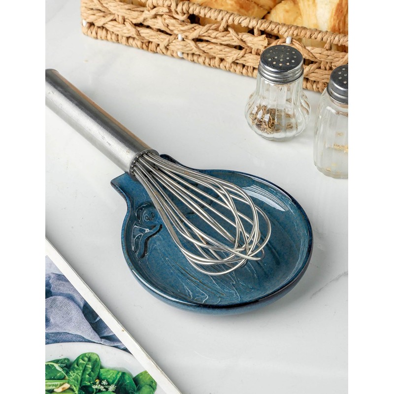 Seyatoo Ceramic Spoon Rest for Stove Top, Spoon Holder for