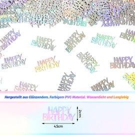 KOBOKO Confetti Birthday Table Decoration, Confetti Happy Birthday Table Decoration Birthday, Confetti Decoration Birthday Decoration Woman Man, Happy Birthday Confetti Decoration, Birthday Decoration