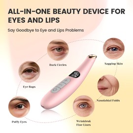 DOCOCO Eye Lift Wand, 3 Modes Eye Massager Wand, Eye Massager for Dry Eyes, Dark Circles and Puffiness, Eye Lifting Device for Fine Lines, Black