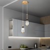 BBLLWJ Modern Black Gold Pendant Light Dimmable LED Ceiling Light