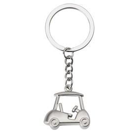 Silver Golf Cart Keychain for Women Men Golf Lovers Gift Ideas Golfing Accessories for Dad Mom Golf Key Chains for Car Keys Boyfriend Husband Birthday Gifts for Him Funny Daughter Son Gifts