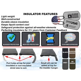 Bladder Insulation are Compatible with Osprey Hydraulics Water Bladder - Reservoir (Black, Slide_Top_2.5L)