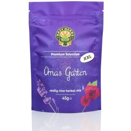 HAZY HERBS Premium Selection Herbal Tea Mix "Grandma's Garden" - 100% Natural Herb Mix - XXL Pack 45g Fine Mix