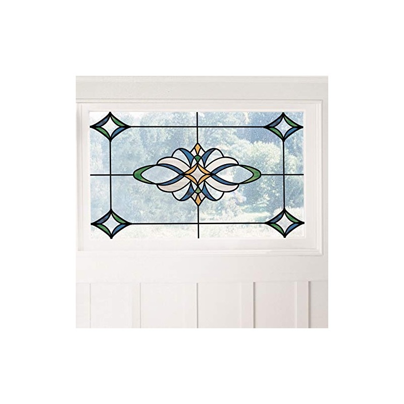 InHome NH2424: Blue Meridan Stained Glass Decal 17. 35 x