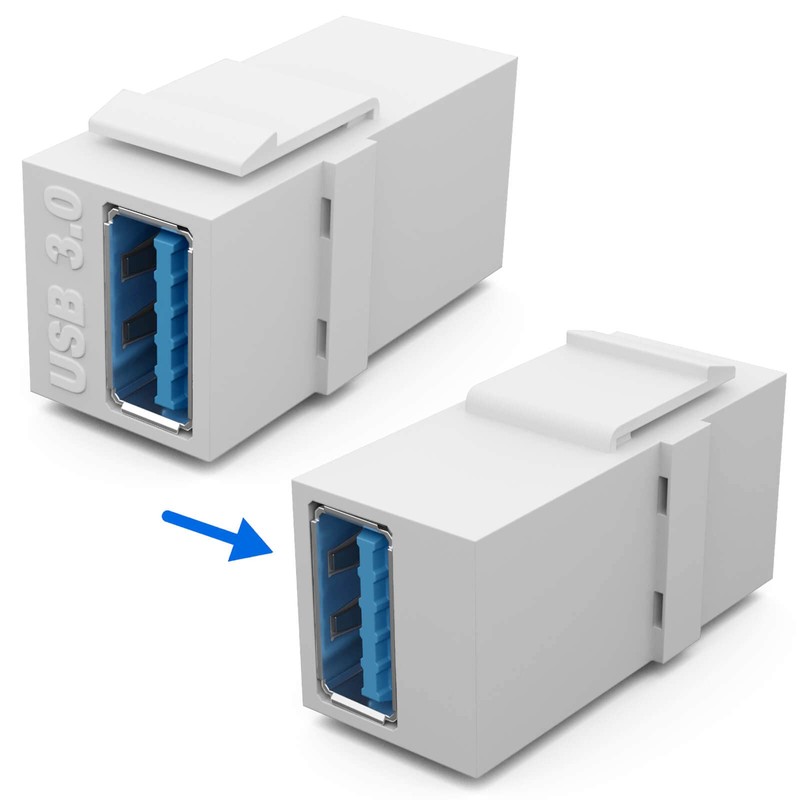 HB-DIGITAL Keystone Module with USB 3.0 Female Multimedia Keystone for