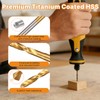 XIFOWE 10Pcs Titanium-Coated HSS Twist Drill Bit Set (0.6mm, 0.8mm,