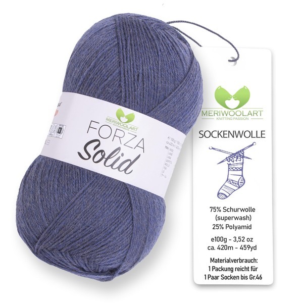 MeriWoolArt® Sock Wool 4-Ply - 100 g Merino Wool Yarn