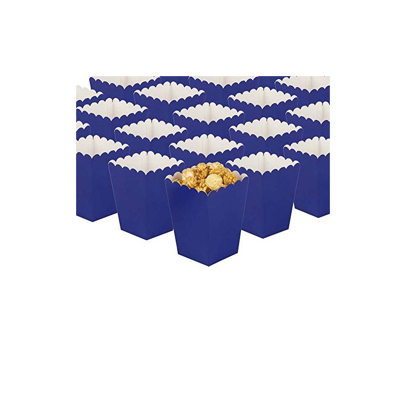 GAKA FAVOR Navy Blue Popcorn Boxes Mini Paper Popcorn Containers