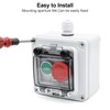 OELFFOW IP67 Outdoor Waterproof Box 2 Push Button (Letter) Emergency