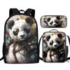 Bulopur Children's Panda Book Bag Set of 3, Kids School
