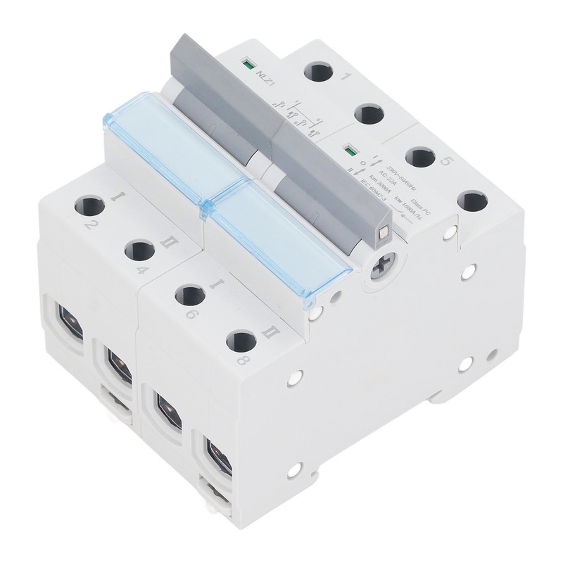 Dual Power Manual Transfer Switch 230VAC 2 Poles DIN Rail